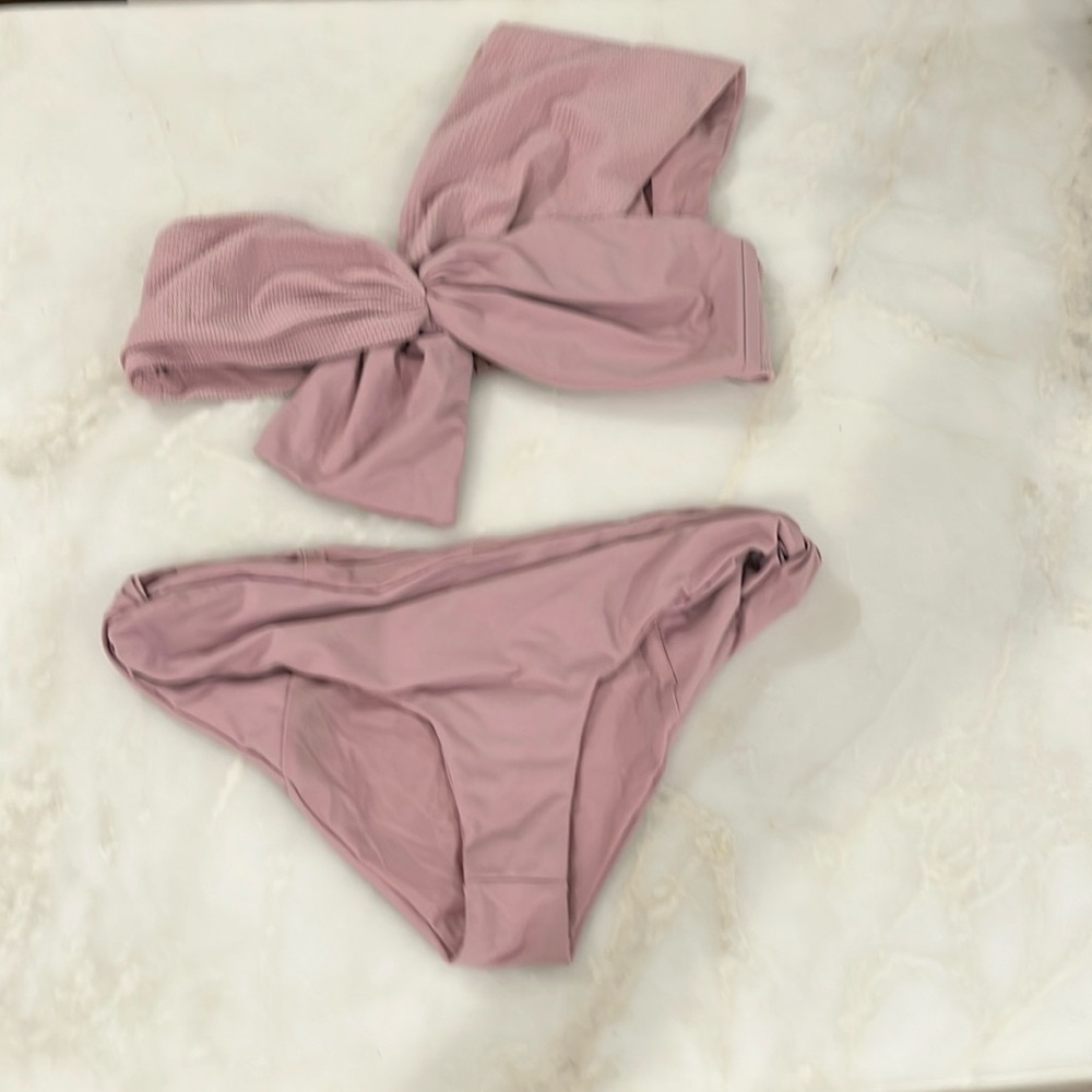 Marysia Venice Bikini Top + Bottom in Lavender. Size small